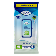 TENA TOALLAS HUMEDAS 3 en 1 - XL x 100